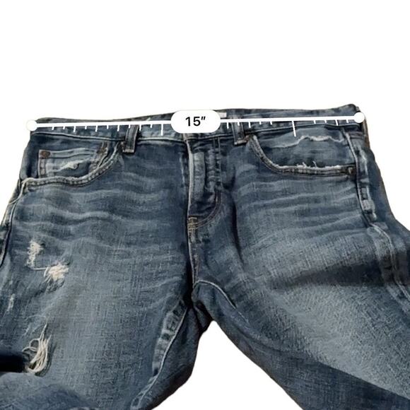 Moussy Vintage Glendele Skinny Leg Distressed Raw Hem Jeans Sz 27 - Picture 11 of 13